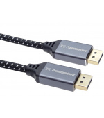 PremiumCord DisplayPort 1.4 přípojný kabel, kovové a zlacené konektory, 1,5m