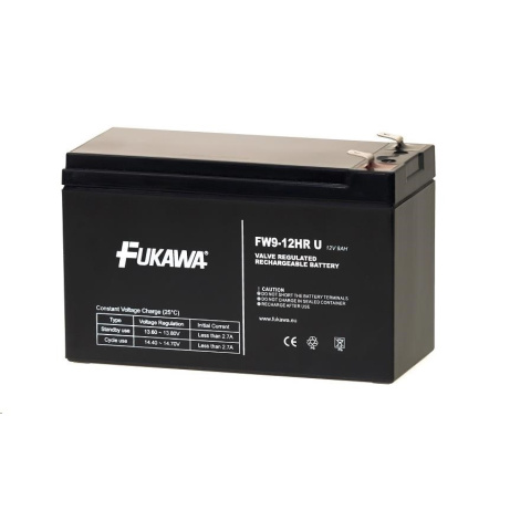 BAZAR-Baterie - FUKAWA FW 9-12 HRU (12V/9Ah - Faston 250), životnost 5let - poškozený obal