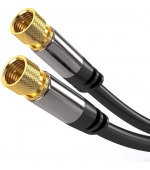 PremiumCord Satelitní antenní HQ kabel F male - F male (135 dB) 4x stíněný 1,5m