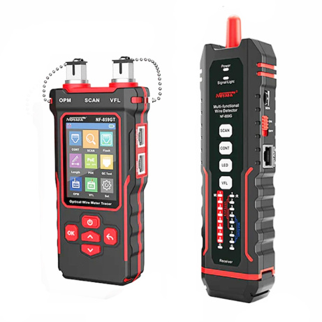 W-Star Tester kabelů RJ45 WSNF859GT, RJ45, OPM, VFL, hledačka, POE, 10v1 funkcí