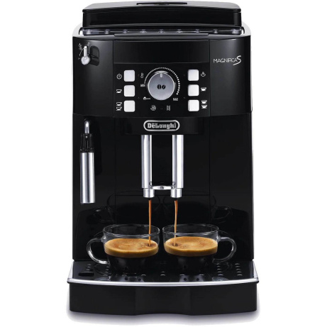 DeLonghi ECAM 21.117.B automatický kávovar, 15 bar, vestavěný mlýnek, dva šálky najednou, tryska na páru, černý