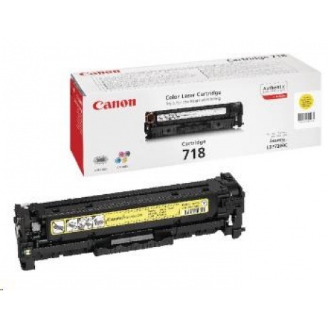 Canon TONER CRG-718Y žlutý pro i-Sensys LBP7200CDN, LBP7210Cdn, LBP7660CDN, LBP7680CX, MF724Cdw, MF728Cdw (2 900 str.)