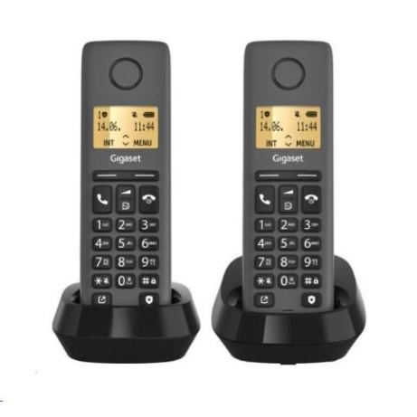 BAZAR - Gigaset Basic 100 Duo Black - Poškozený obal (Komplet)