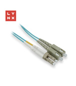 LYNX duplexní patch kabel MM, OM3, LC/SC, 50/125µm, 0,5m