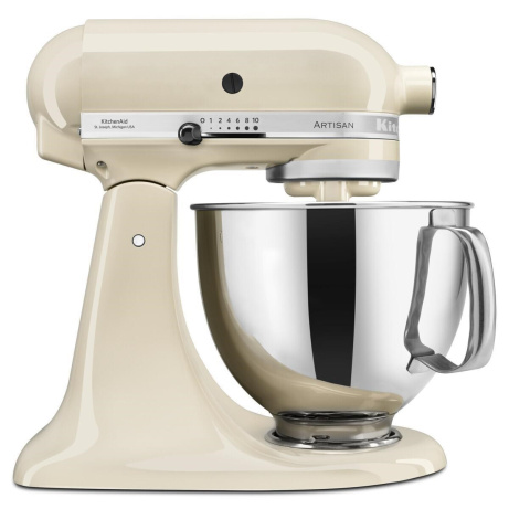 KitchenAid Artisan 5KSM125BAC Kuchyňský robot - 10 rychlostí, planetární systém, celokovová konstrukce, mandlová