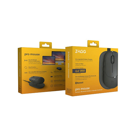 Bezdrátová myš & bezdr. nabíjecí podložka - černá