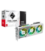 ASRock VGA AMD Radeon RX 9070 XT Steel Legend 16GB, RX 9070 XT, 16GB GDDR6, 3xDP, 1xHDMI