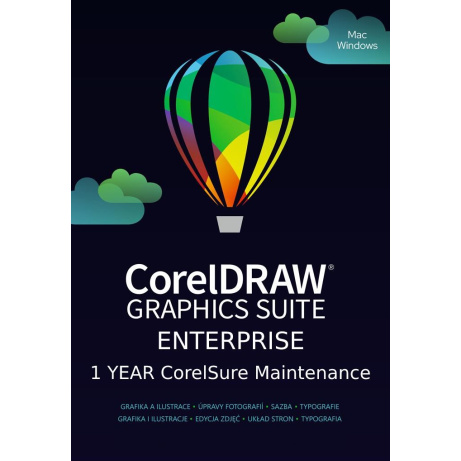 CorelDRAW Graphics Suite Perpetual Education 1Y CorelSure Maintenance (1-4) (Windows/MAC)