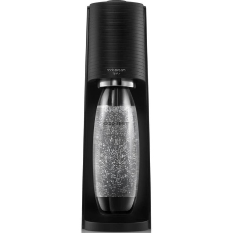 BAZAR - SodaStream Terra Black výrobník sody, mechanický, 1l láhev SodaStream Fuse, bombička s CO2 - Poškozený obal