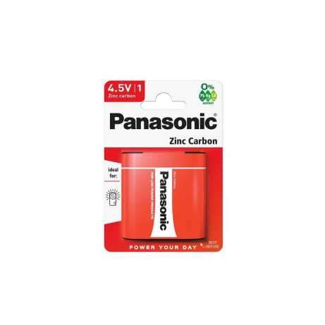 PANASONIC Zinkouhlíkové baterie Red Zinc 3R12RZ/1BP Plochá 4,5V (Blistr 1ks)