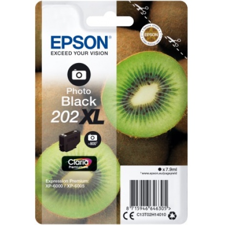 EPSON singlepack, Photo Black 202XL,Premium Ink,XL