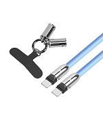 TB USB-C 2v1 kabel, 1m, modrý