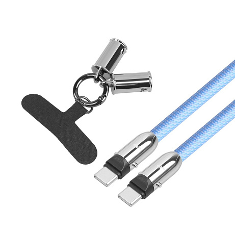 TB USB-C 2v1 kabel, 1m, modrý