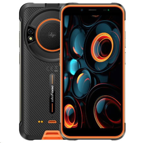BAZAR - Smartphone Ulefone Power Armor 16S 4G 8GB 128GB, Black w Orange [No Charger], EU - Poškozený obal (Komplet)