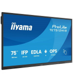Iiyama ProLite TE7512MIS, 24/7, 190.5 cm (75''), PureTouch-IR, 4K, USB, USB-C, Ethernet, Wi-Fi, kit (USB), black