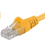 PREMIUMCORD Patch kabel UTP RJ45-RJ45 CAT5e 1m žlutá