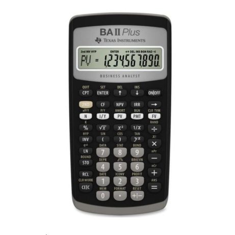 TEXAS Instrument kalkulačka - TI-BAII PLUS Vědecký kalkulátor