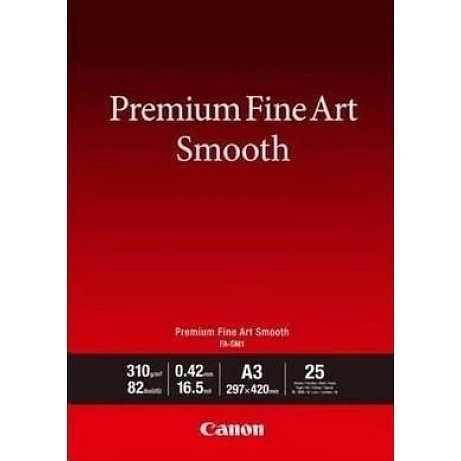 Canon fotopapír Premium Fine Art Smooth, FA-SM2, matný, A3+, 310 g/m, 25 ks