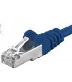 PREMIUMCORD Patch kabel CAT6a S-FTP, RJ45-RJ45, AWG 26/7 0,25m modrá
