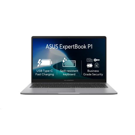 ASUS NTB ExpertBook P1 (P1503CVA-S7I7161TX), i7-13620H, 15.6" FHD, 16GB, 1TB SSD, UHD, W11 Pro, Misty Grey