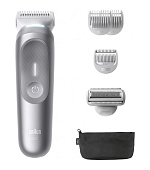 Braun BG7550 tělový zastřihovač, 4 nástavce, 100% omyvatelný, technologie SmoothShave, výdrž 100 min, nerezové čepele