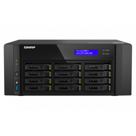 QNAP TS-h1290FX-7302P-128G (AMD EPYC, 128GB ECC RAM, 12x 2,5" U.2, 2x M.2 NVMe, 2x 2,5GbE, 2x 25GbE)