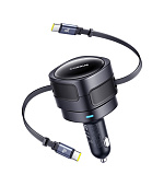 Baseus Enjoyment Max Nabíječka do Auta USB-C/USB-C 60W Cosmic Black