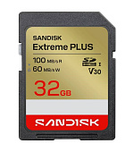 SanDisk SDXC karta 32GB Extreme PLUS (R100/W60 MB/s Class 10, UHS-I U3 V30)