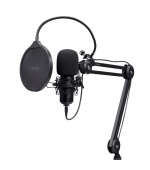 TRUST mikrofon GXT270 Emita II s nastavitelným ramenem, USB-C, černá