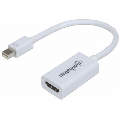 Manhattan pasivní adaptér Mini DisplayPort Male na HDMI Female, 1080p, bílá