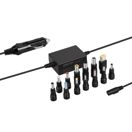 BAZAR - AVACOM QuickTIP-CAR 65W - univerzální autoadaptér pro notebooky + 13 konektorů - Poškozený obal (Komplet)