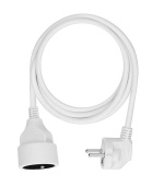 Solight prodlužovací přívod - spojka, 1 zásuvka, 1,5m, 3 x 1mm2, bílá