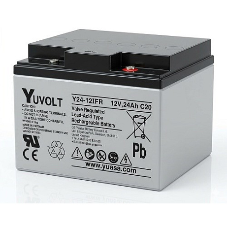 Baterie - YUVOLT Y24-12FR (12V; 24Ah; závit M5; životnost 3-5let)