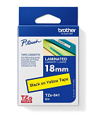 BAZAR - BROTHER TZE641 - kazeta TZ šířky 18mm, laminovaná TZE-641, žlutá/černé písmo - Poškozený obal (Komplet)