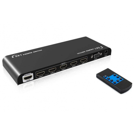 PremiumCord 4Kx2K@60Hz HDMI 2.0 switch 5:1 HDR, RS232 s dálkovým ovladačem