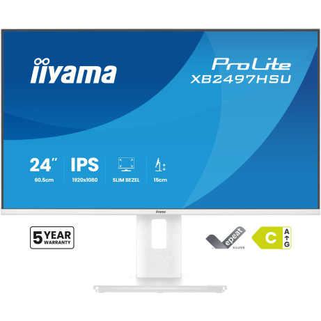iiyama ProLite/XB2497HSU-W1/23,8"/IPS/FHD/120Hz/4ms/Bílá/5R