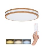 Solight LED osvětlení s dálkovým ovladačem Woody, 48W, 3360lm, 38cm, změna chromatičnosti, stmívatelné