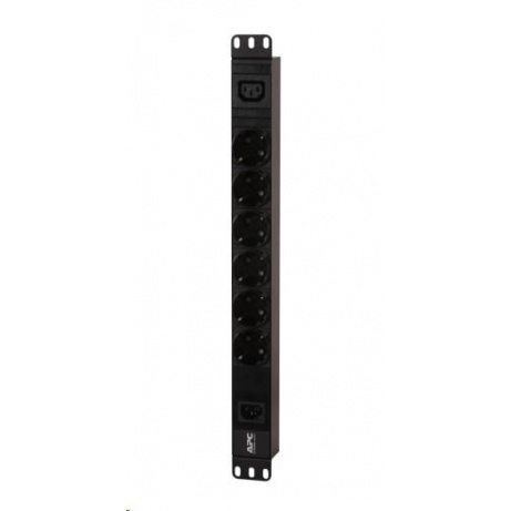 APC Easy PDU, Basic, 1U, 10A, 230V, (6) Schuko & (1) C13, IEC C14 (2.5m)