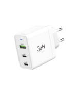 WG - Síťová nabíječka GaN 3x USB, 1x USB-A 30W + 2x USB-C 65W, bílá