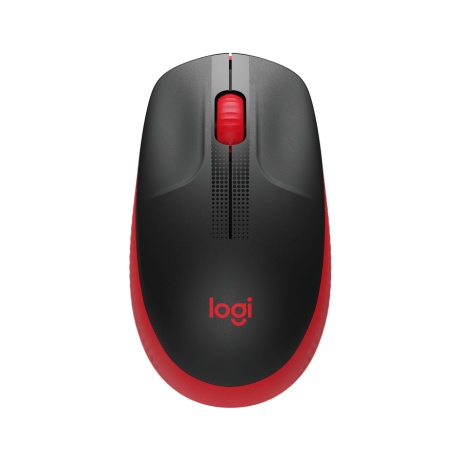 Logitech M190/Kancelářská/Optická/Bezdrátová USB/Černá-červená