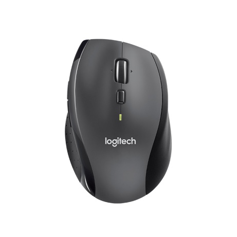 Logitech M705/Ergonomická/Optická/Pro praváky/Bezdrátová USB/Stříbrná