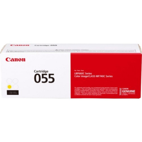 Canon TONER CRG-055 žlutý pro i-SENSYS LBP663Cdw, LBP664Cx, MF742Cdw, MF744Cdw (2100 str.)