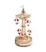 RoboTime 3D skládačka hrací skříňky Padáčkový kolotoč barevný