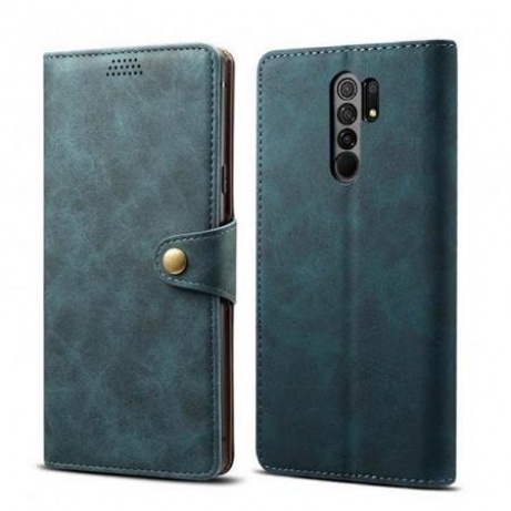 Lenuo Leather flipové pouzdro pro Xiaomi Redmi 9A, modrá