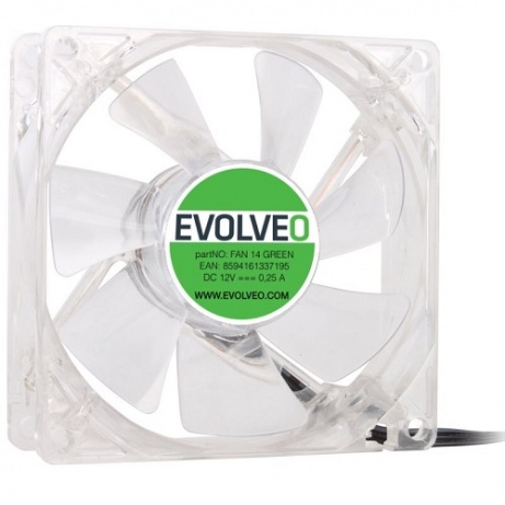 EVOLVEO ventilátor 140mm, LED zelený