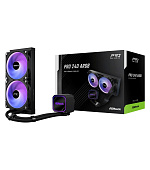 ASROCK Vodní chladič Pro 240 ARGB, 2x120mm, LGA1851, AM5, černá