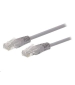 C-TECH kabel patchcord Cat5e, UTP, šedý, 3m