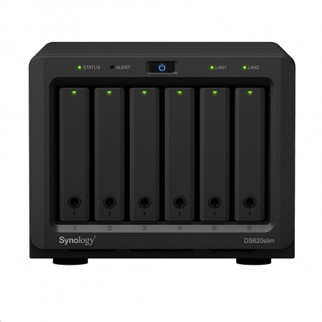 Synology DS620slim DiskStation (2C/CeleronJ3355/2-2,5GHz/2GBRAM/6xSATA/2xUSB3.2/2xGbE)