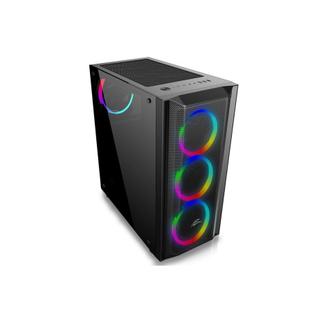 EVOLVEO Ptero Q1/Midi Tower/Transpar./Černá