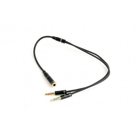 GEMBIRD 3.5 mm stereo jack 4-pin, redukce , 20 cm, 2xF/M